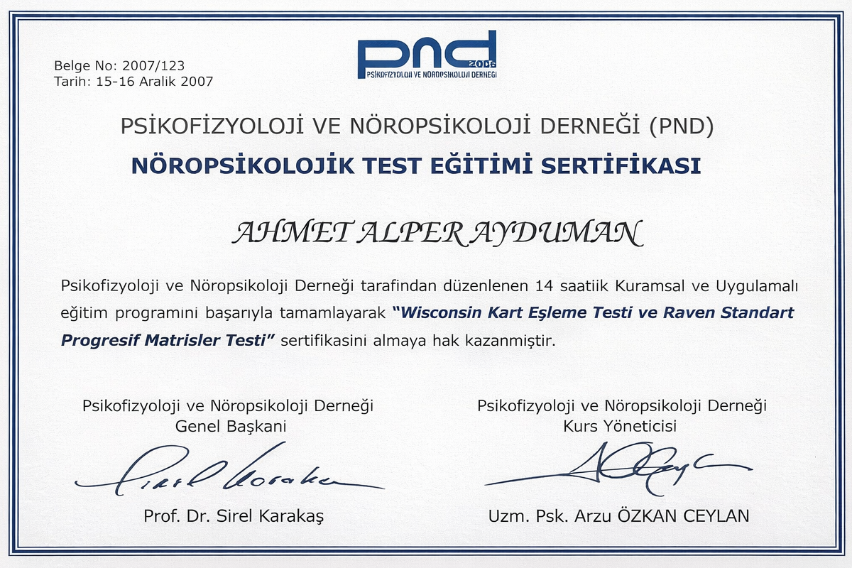 Nöropsikolojik Test Eğitimi