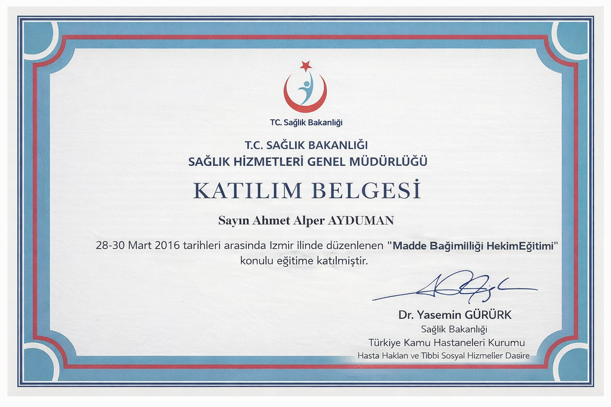 Madde Bağımlılığı Hekim Eğitimi