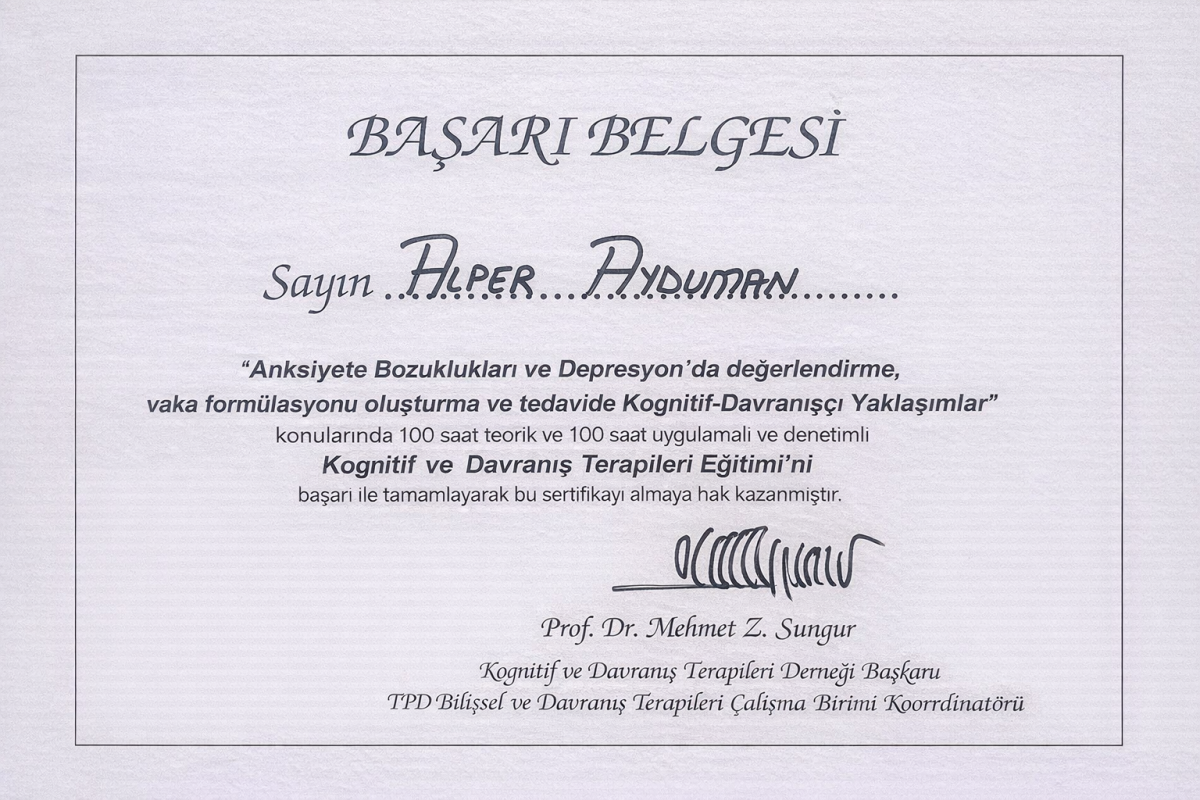 Kongnitif ve Davranış Terapileri Eğitimi